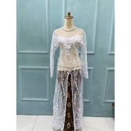 White and/ wedding dress full sequin wedding dress wedding ceremony dress wedding ceremony kebaya wo