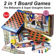JHEE HT2326 2in1 The Billionaire Jutaria Board Games & Super Draughts Game