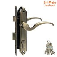 MAJU 7025 AB Grille Door Lock Mortise Lockset Handle Entrance Iron Door Gate Lock
