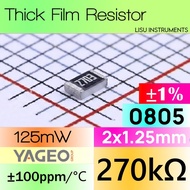 270k 0805 ±1% SMD Thick Resistor 270k 2703 RC0805FR-07270KL YAGEO