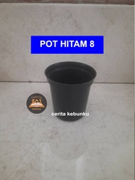 pot bunga tanaman hias hitam 8 cm murah bagus 8cm grosir murah