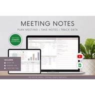 Weekly Meeting Notes | Google Sheets Template | Meeting Agenda, Minutes, and Action List | Meeting S