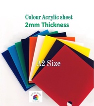 2mm color acrylic sheet - A2 size - Cast acrylic - ready stock