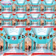 HEALER Year of The Horse Flag, Hanging Flag Ornaments  Year Decorations, Festival Atmosphere 2026 Ye