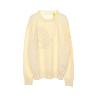 MONCLER GENIUS 2 MONCLER 1952 壓花Logo針織衫 9C00004 羊毛 米色 #M 二手男款