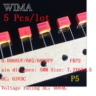 FKP2สัญญาณเสียง5ชิ้น/ล็อต6n8 6800PF 63V 0.0068UF 682