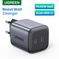 UGREEN Samsung S23/S24 ultra 45w Dual USB C Wall Charger - 45W GaN PD Fast Charger with Foldable Plu
