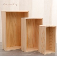 XW88 Wooden Box Custom Rectangular Square Covered Solid Wood Storage Box Custom Storage Wooden Box/c