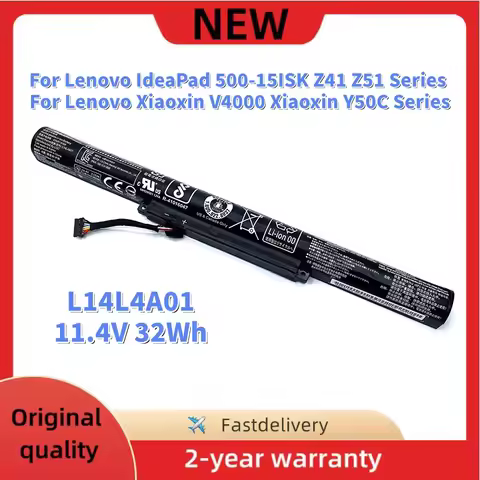 New 14.4 32Wh L14L4A01 L14S4A01 Laptop Battery For Lenovo IdeaPad 500-15ISK Z41 Z51 Y50C L14M4A01 L1