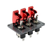 [mcfsnzwtxz1bw] Car Racing Ignition Engine Start Push Toggle Switch 12VDC with Red LED Panel