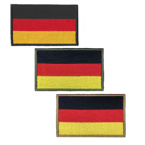 1PC German Flag Germany Armband Embroidered Patch Hook & Loop Or Iron On Embroidery Badge Cloth Mili