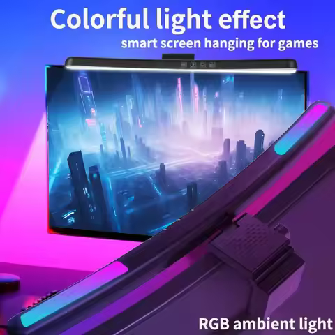 RGB Curved Screen Monitor Light Bar USB Stepless Dimming Screen Hanging Light Atmosphere LED Laptop 