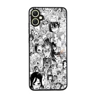 Casing For Samsung Galaxy A05 Phone Glass Case cover Protection Ahegao Manga Girl Hentai aesthetic b