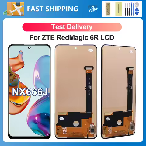 Tested For ZTE nubia RedMagic 6R NX666J 6.67''LCD Display Touch Screen Digitizer Assembly Replacemen