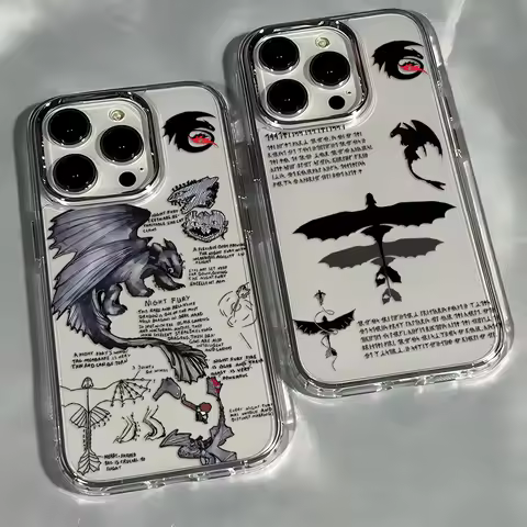 Cool Black Dragon T-Toothless Plating Phone Case for Samsung Galaxy A56 A36 A26 A06 A55 A35 A16 A06 