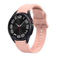 全城熱賣 - 適用於三星 Galaxy Watch 6 純色快拆硅膠錶帶（粉色）