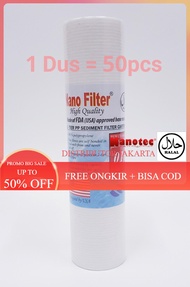 Nano Filter 10 inch 10 micron / 1 Dus 50pcs / Filter Air Nanotec / Spun Filter Nano