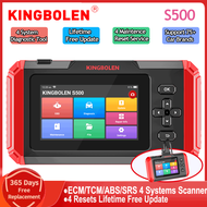 KINGBOLEN S500 4ระบบเครื่องมือวินิจฉัยรถ ABS SRS ECM TCM 4รีเซ็ตน้ำมันเบรก SAS Resets Resets Resets 