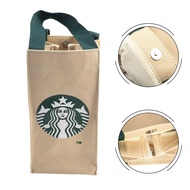 (DEAL) Starbucks Canvas Water Bottle Bag Thermos Mug Tote Bag