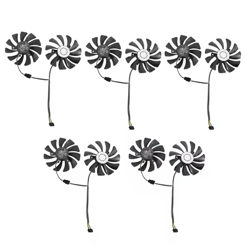 News 5 Pair Graphics Card Fan 85Mm Ha9010h12f-Z 4Pin Cooler Fan Replacement For Msi Gtx 1060 Oc 6G G