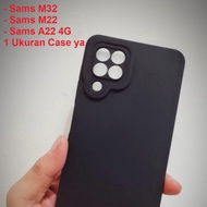 NUZ Samsung A22 4G M32 Case Softcase Slim Black Matte Camera