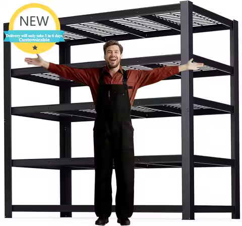 Heavy Duty Metal Shelving Unit, 5 Tier Adjustable Storage Rack, 72"H x62"W x24"D, 3050LBS Capacity f