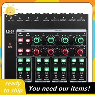 -LQ04 4-Channel Mixer 4-Channel Headphone Amplifier Sound Card Mixer Recording Interface with Dj Mix