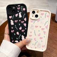 Cute Rabbit Lens Protective Case Silicone For Vivo Y91C Y50 Y51 2020 Y51a Y53s 4G Y55 5G Y55s 2023 Y