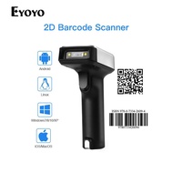 Eyoyo 2D 1D Barcode Scanner ไร้สายแบบมือถือเครื่องสแกนบาร์โค้ด3-In-1ผ่านบลูทูธ USB แบบมีสายบาร์โค้ด QR สแกนเนอร์สำหรับ PDF417เมทริกซ์ข้อมูล UPC แล็ปท็อปที่รองรับ UPC /Pc/android/iphone IOS