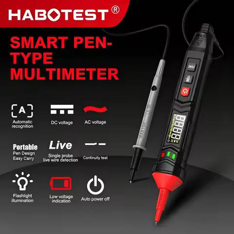 HABOTEST HT121 Smart Digital Pen Type Multimeter DC AC Voltage Tester Smart Voltmeter 4000 Counts Tr