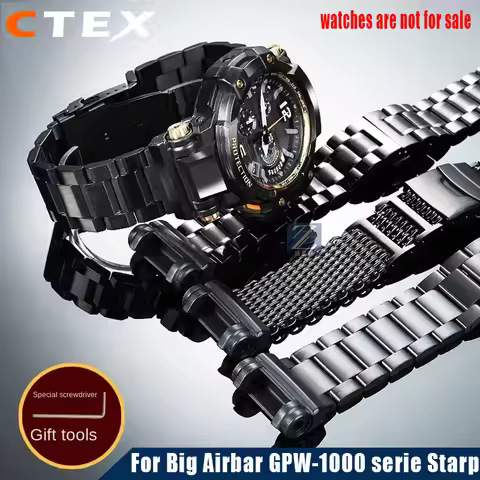 GWG B1000 Big Wrist Extended Stainless Steel Strap for G-SHOCK Casio Gen3 New Mudmaster GWG-B1000 Ad