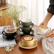 Ceramic Latte Cup Coffee Cup Set Italian Latte Cup Simple Cup Saucer 300ml Espresso Cup Extra Espres