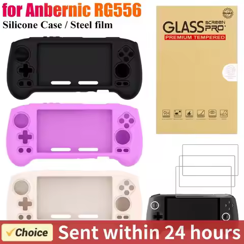 Silicone Protective Cover for RG556 Case Cover for anbernic RG556 Retro Handheld Game Console Non-sl