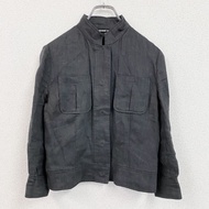 VIVIENNE TAM 立顏色亞麻夾克，深灰色，1 碼，古著。