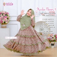 SETELAN GAMIS ANAK NAZLAN NAZWA BY ALIFA BAHAN SHAKILA FREE JILBAB CERUTY 2-11 TAHUN