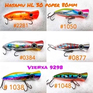 Hasamu HL30  80mm popper hard lure