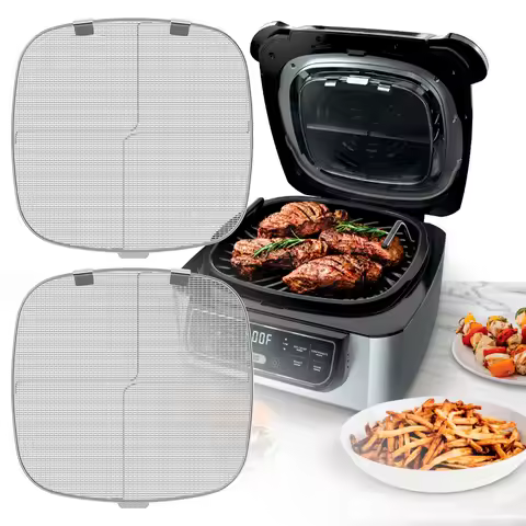 Stainless Steel Splatter Guard Splatter Screen Reusable Air Fryer Splatter Screen for Ninja Foodi AG