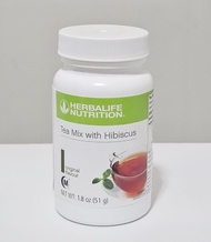 (ฉลากอังกฤษ) 51 กรัม Herbalife  Lemon and  Hibiscus Tea Mix เครื่องดื่มชาเขียวผงสกัด