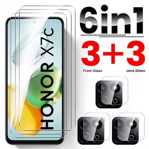 6 In 1 Camera Protective Glass for Honor X7c 4G Tempered Glass Screen Protector Onor Honar Honer Hon