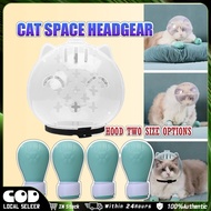 Breathable Cat Head Cover/Cat Foot Cover Transparent Anti-Biting Space Hood Pet Head Cover Cat Muzzl