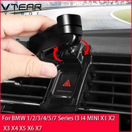 Vtear For BMW 1/2/3/4/5/7 series i3 i4 mini x1 x2 x3 x4 x5 x6 x7 Car air outlet alloy Butterfly embr