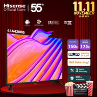 Hisense 43 inch - 43A4200G - Android 11 Bezelless Design - Voice Control TV + Bracket