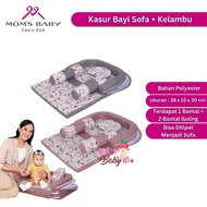 Moms Baby Kasur Bayi Sofa + Kelambu Bantal Guling Baby Mattress