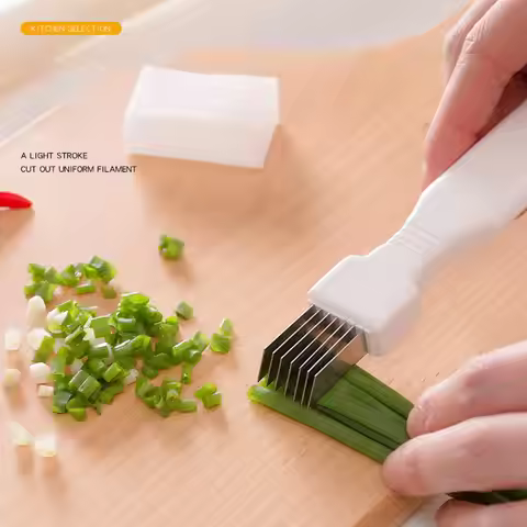 Kitchen Shred Silk Stainless Steel Onion Slicer Cutter Scallion Cutter Multi Vegetable Fruit Chopper