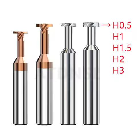 T-slot Milling Cutter H0.5/1/1.5/2/3 Carbide Tungsten Steel T Type Mill For Steel And Aluminum D4mm-