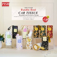 2148(100Pcs/Ctn)Souvenir Floral Batik Car Tissue Facial Tissue Cylinder Tissue Box Tisu Kereta Tisu 