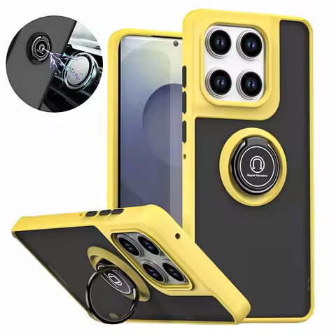 Shockproof Matte Armor Phone Case For Motorola Moto Edge 60 Fusion Edge60 Pro 5G Magnetic Ring Holde