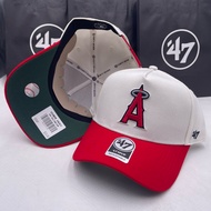 '47 brand Los Angeles Angels MVP adjustable cap with embroidered logo. Baseball cap.