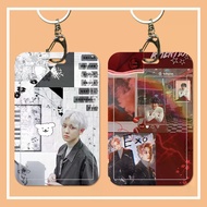 Korea star (EXO) Card Holder with Wrist cord for Student ID, Meal Card, Transit Card, Access Card an