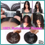 SUMU Thin Hairpiece Cover Up Baldness  100% Human Hair Wig Hair Topper